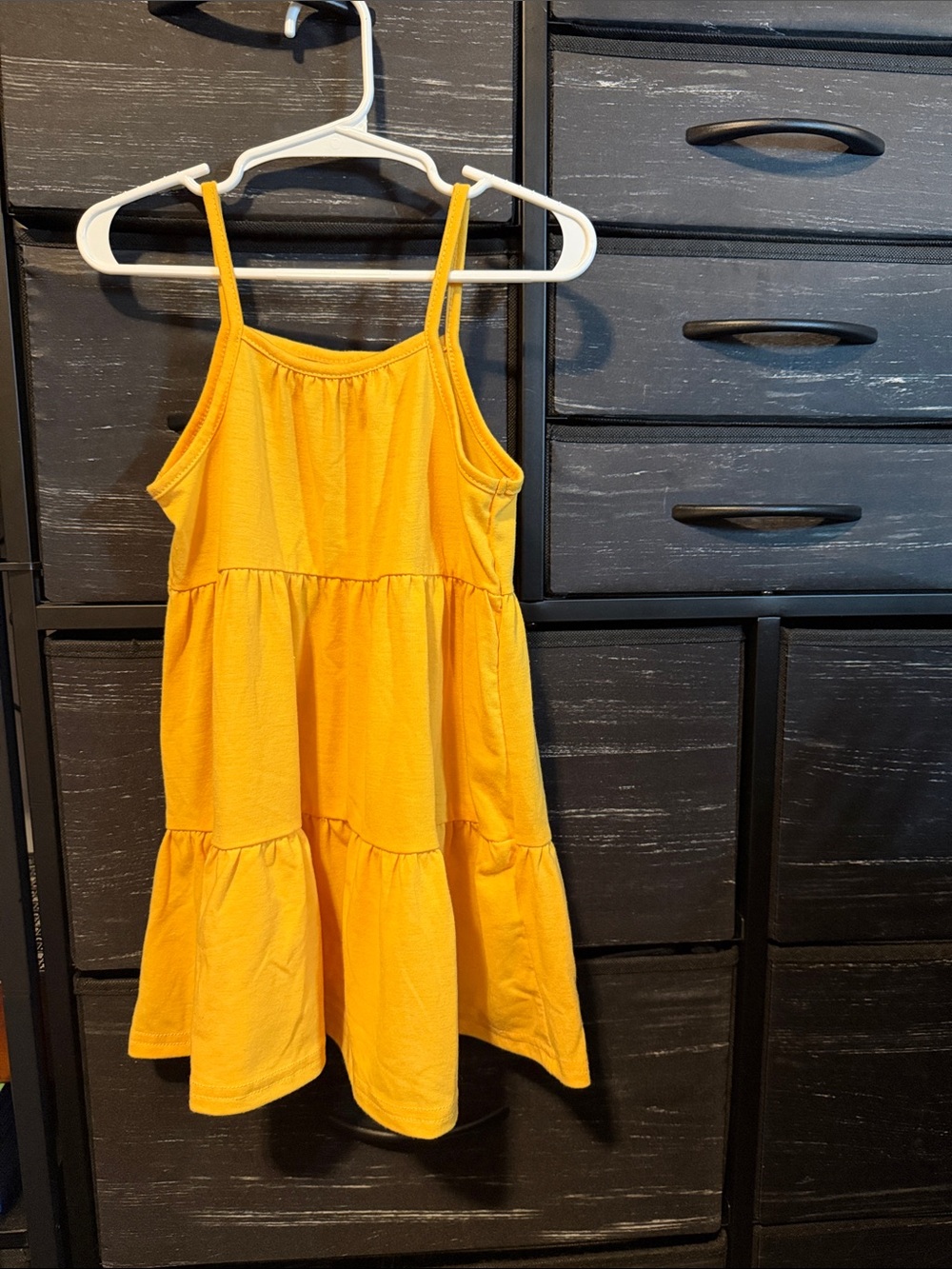Girls' Yellow Tiered Sundress - Unbranded